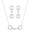 image:imageTOPACC Western Jewelry Set for Women Cowgirl Western Necklace with EarringsESilver