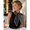 image:imageTOPACC Silky Scarf for Women Neck Head Scarf Purse Bag Scarfs for HandbagBlack