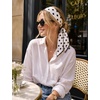 image:imageTOPACC Silky Scarf for Women Neck Head Scarf Purse Bag Scarfs for HandbagWhite