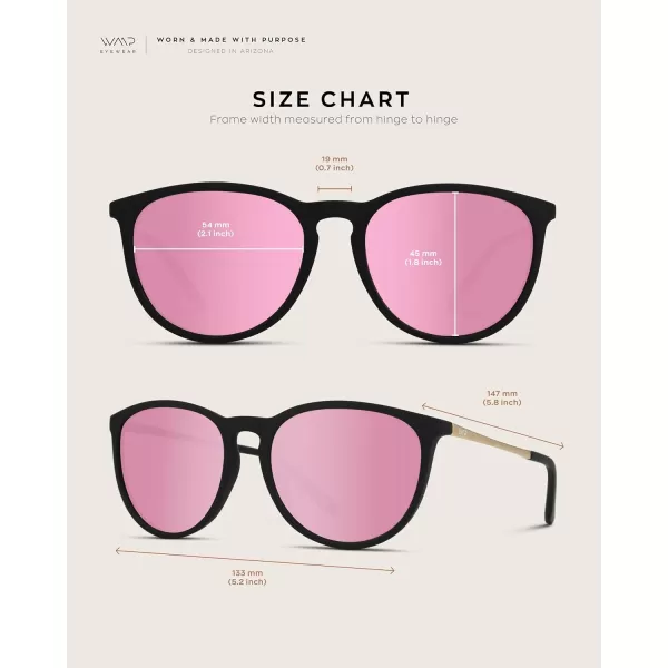 WMP Eyewear Round Sunglasses  Polarized UV Protection  Trendy Sunglasses for Women  Retro Designer StyleBeige Tortoise Frame  Brown Gradient Lens