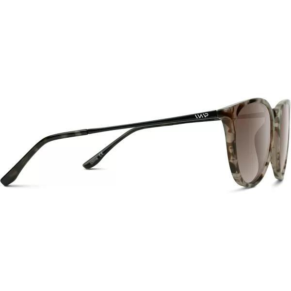 WMP Eyewear Round Sunglasses  Polarized UV Protection  Trendy Sunglasses for Women  Retro Designer StyleBeige Tortoise Frame  Brown Gradient Lens