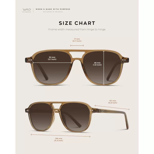WearMe Pro Polarized Aviator Classic Double Bridge Mens SunglassesCrystal Copper Frame  Gradient Brown Lens