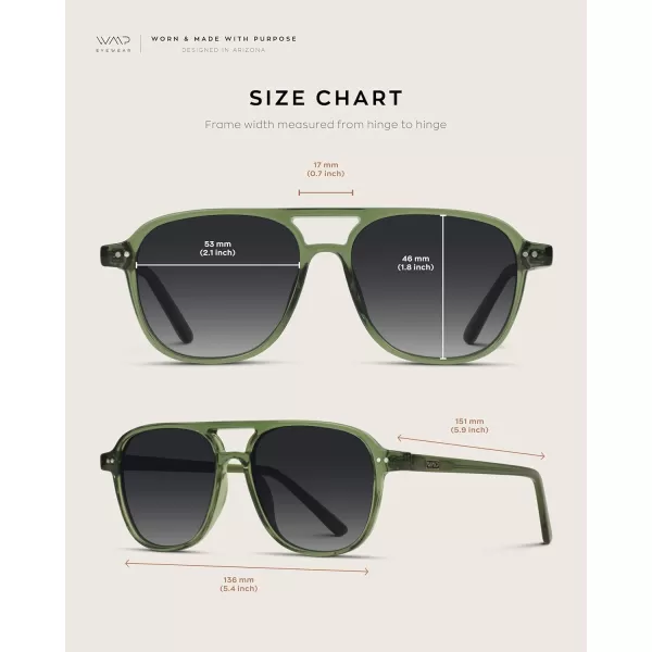 WearMe Pro Polarized Aviator Classic Double Bridge Mens SunglassesEmerald Green  Gradient Black Lens