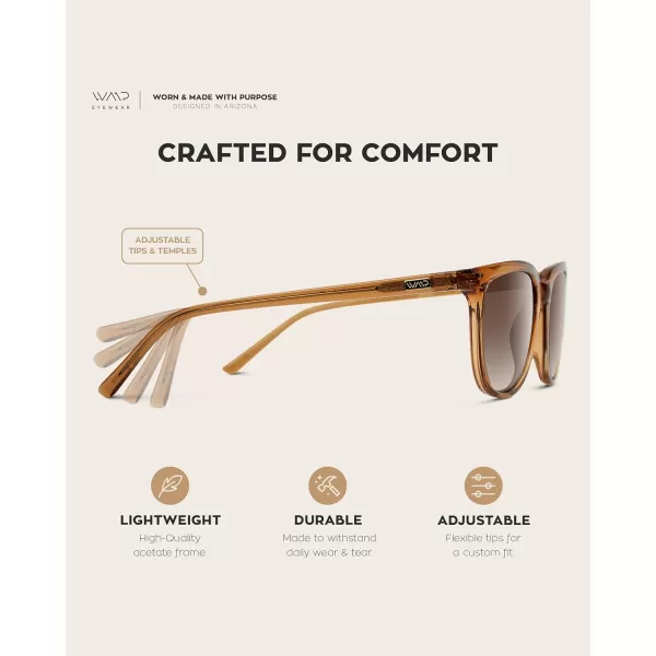 WearMe Pro Polarized Classic Retro Flat Square Unisex SunglassesBrown Pattern  Brown Lens