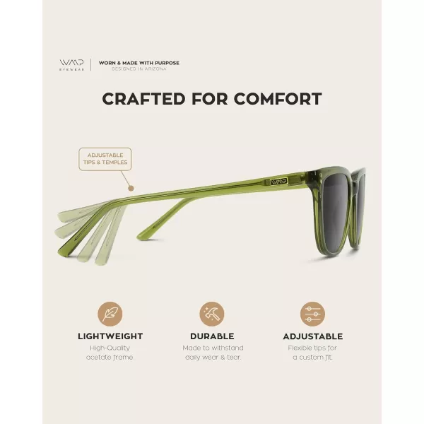 WearMe Pro Polarized Classic Retro Flat Square Unisex SunglassesEmerald Green Frame  Black Lens
