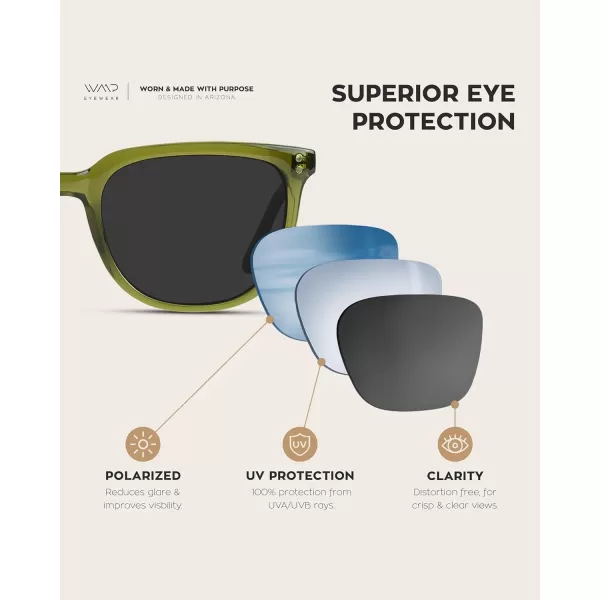 WearMe Pro Polarized Classic Retro Flat Square Unisex SunglassesEmerald Green Frame  Black Lens
