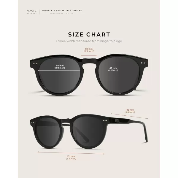WearMe Pro Polarized Classic Round Retro Womens SunglassesBlack Frame  Smoke Lens