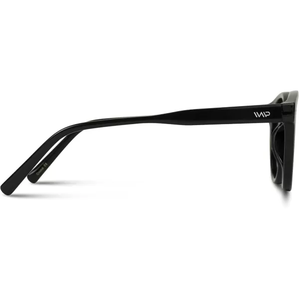 WearMe Pro Polarized Classic Round Retro Womens SunglassesBlack Frame  Smoke Lens