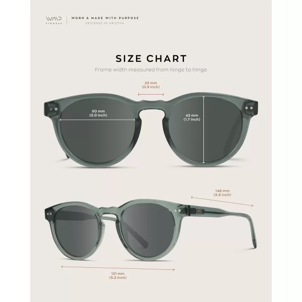WearMe Pro Polarized Classic Round Retro Womens SunglassesCrystal Blue Frame  Smoke Lens