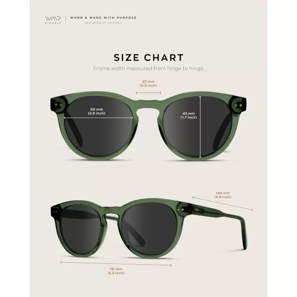 WearMe Pro Polarized Classic Round Retro Womens SunglassesCrystal Green Frame  Black Lens