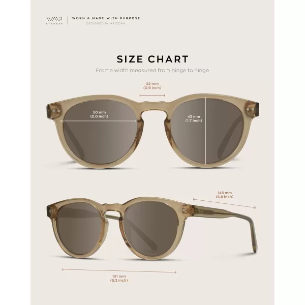 WearMe Pro Polarized Classic Round Retro Womens SunglassesLight Crystal Brown  Brown Lens