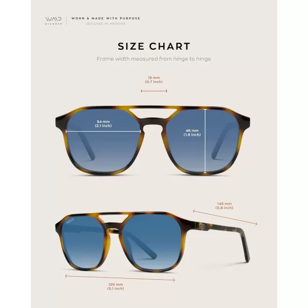 WearMe Pro Polarized DoubleBridge Large Rectangular Mens SunglassesTortoise  Gradient Blue