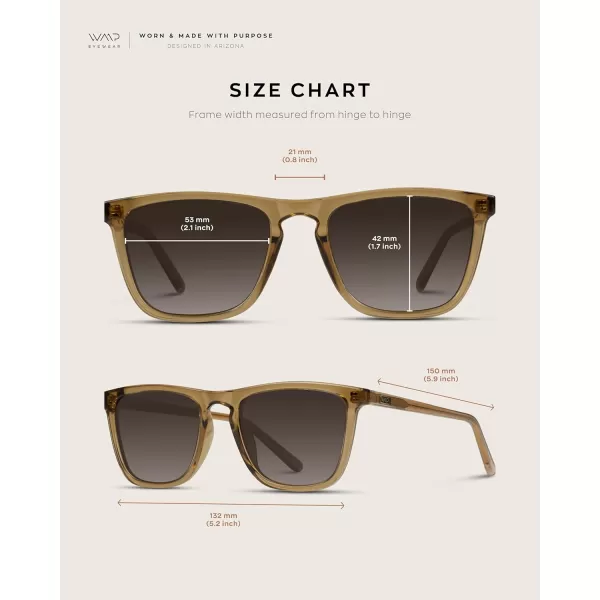 WearMe Pro  Polarized Lens Square Modern Sunglasses for MenBrown FrameBrown Lens