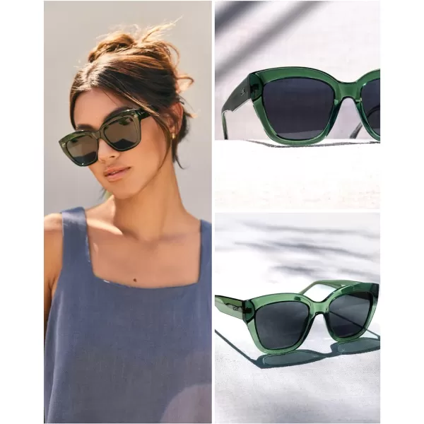 WearMe Pro Polarized Oversized Cat Eye Chunky Womens Sunglasses