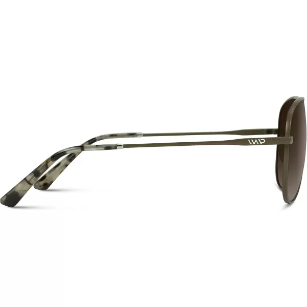 WearMe Pro  Polarized Pilot Style Classic Aviator SunglassesBrown Frame  Gradient Brown Lens
