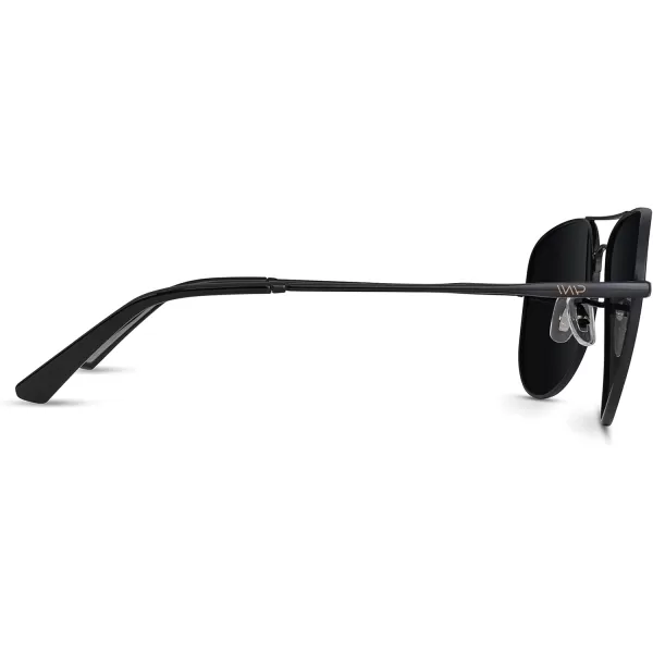 WearMe Pro  Polarized Pilot Style Classic Aviator SunglassesFull Black