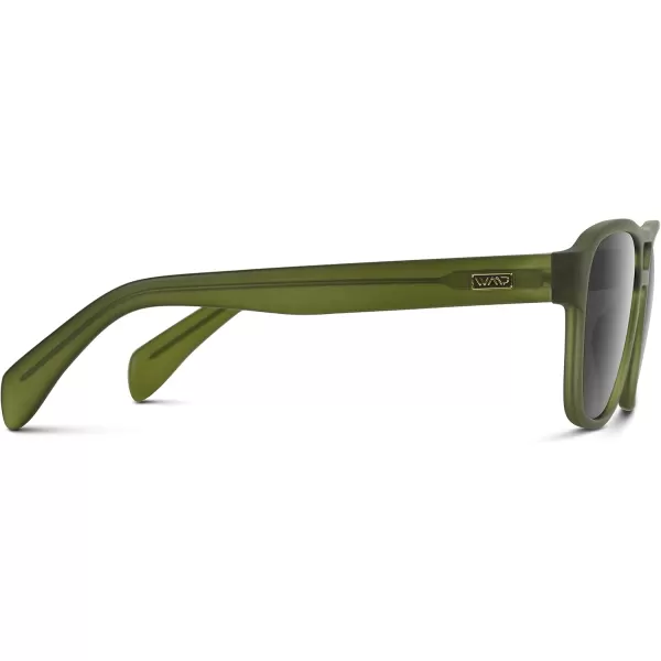 WearMe Pro Polarized Rectangular Sunglasses with Frosted Frame and 100 UV and UVB Protection for Men and WomenGreen