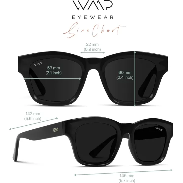 WearMe Pro Polarized Square Sunglasses for Women Featuring an Oversized Thick Frame and Lenses with UV Protection