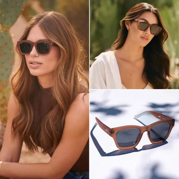 WearMe Pro Polarized Square Sunglasses for Women Featuring an Oversized Thick Frame and Lenses with UV Protection