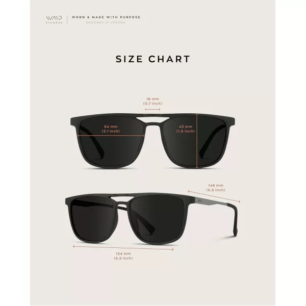 WearMe Pro Premium Polarized Double Bar Sunglasses for Men and Women UVA and UVBBlack Frame  Black Lens