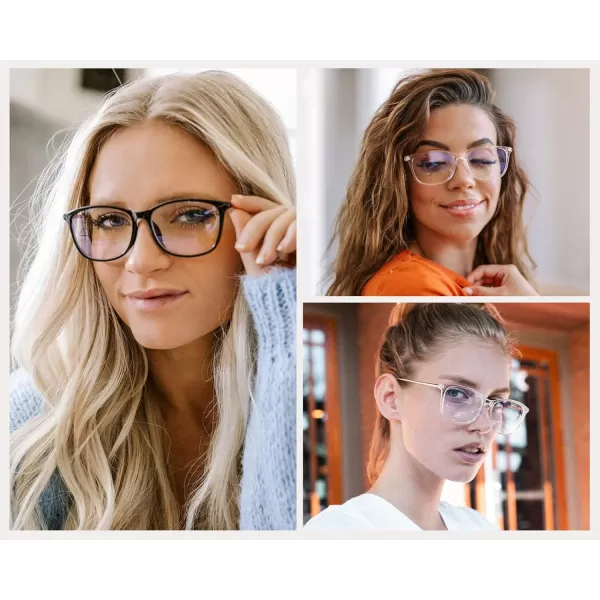 WearMe Pro  Rectangular Blue Light Elegant Metal Frame Modern GlassesBeige