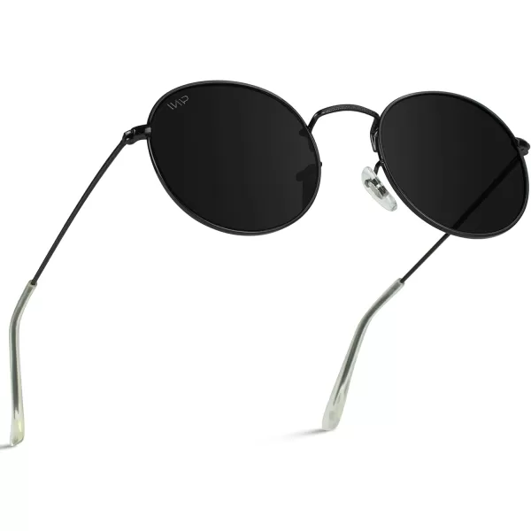 WearMe Pro  Reflective Lens Round Trendy SunglassesBlack
