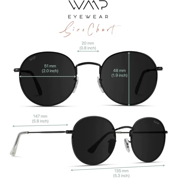 WearMe Pro  Reflective Lens Round Trendy SunglassesGold Frame  Black Lens