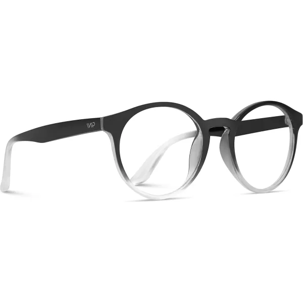 WearMe Pro Retro Round Blue Light Blocking Glasses  UV ampamp Bluelight Blocker for Women MenBlack Frame
