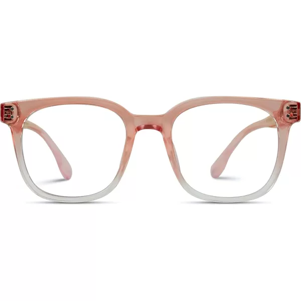 WearMe Pro  Square Oversized Women Elegant Classic Blue Light Screen GlassesFlamingo Pink