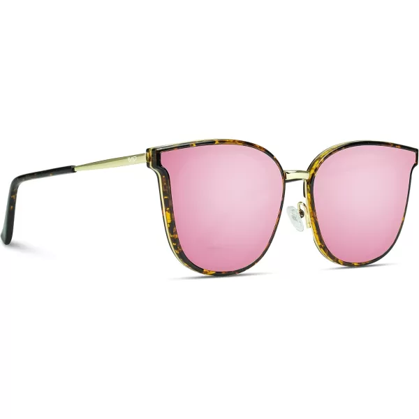 WearMe Pro  Women Large Flat Lens Square Fashion Modern SunglassesPink
