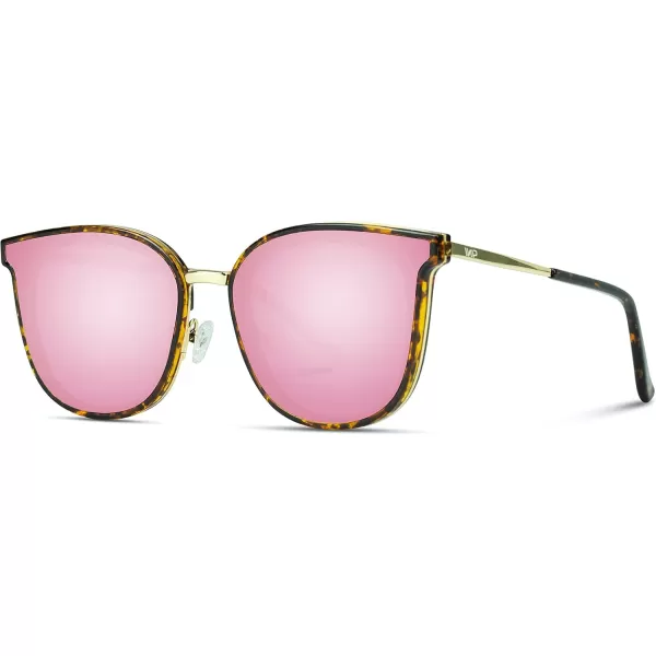 WearMe Pro  Women Large Flat Lens Square Fashion Modern SunglassesPink