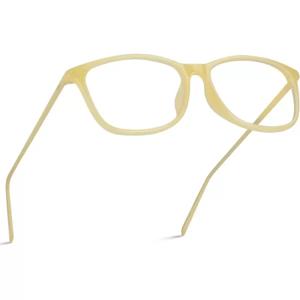 WearMe Pro  Rectangular Blue Light Elegant Metal Frame Modern GlassesBeige