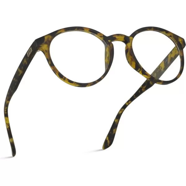 WearMe Pro Retro Round Blue Light Blocking Glasses  UV ampamp Bluelight Blocker for Women MenBlaze Tortoise Frame