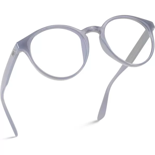 WearMe Pro Retro Round Blue Light Blocking Glasses  UV ampamp Bluelight Blocker for Women MenDark Grey Frame
