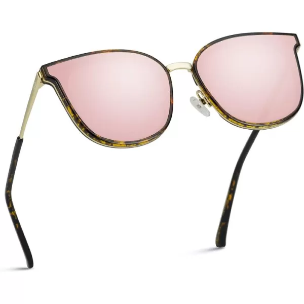 WearMe Pro  Women Large Flat Lens Square Fashion Modern SunglassesPink