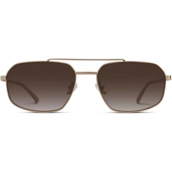 WearMe Pro Aviator Sunglasses for WomenGold  Brown Gradient Lens
