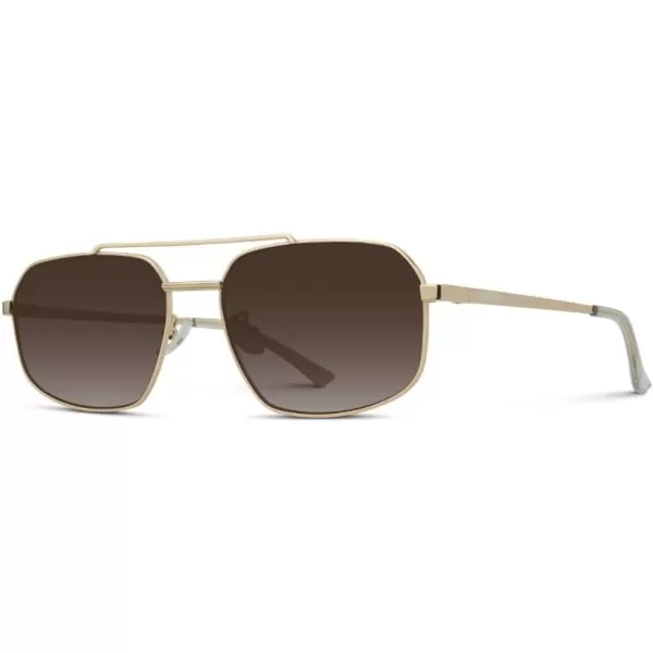 WearMe Pro Aviator Sunglasses for WomenGold  Brown Gradient Lens