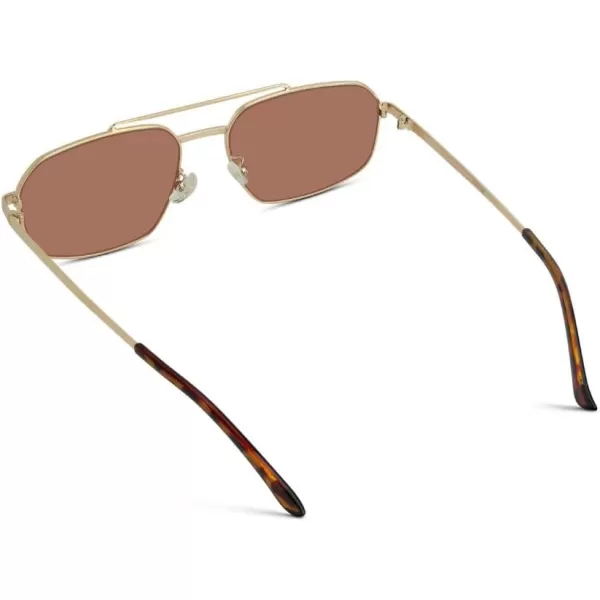 WearMe Pro Aviator Sunglasses for WomenGold  Coral Lens