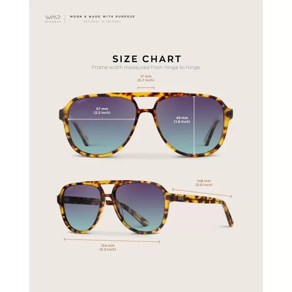 WearMe Pro Chic Retro Oversized Polarized Sunglasses Statement Aviator for WomenHoney Tortoise Frame  Twilight Gradient Lens