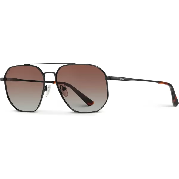 WearMe Pro Premium Quality Aviator Sunglasses for Men  Lightweight Durable Design with UV ProtectionBlack Carbon Frame  Brown Lens