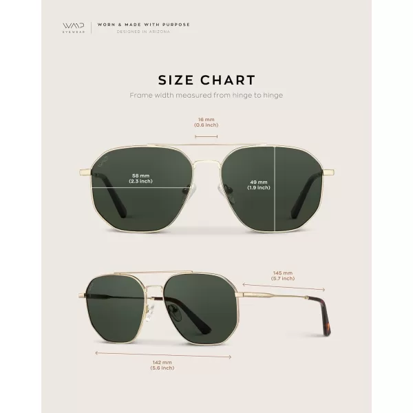 WearMe Pro Premium Quality Aviator Sunglasses for Men  Lightweight Durable Design with UV ProtectionGold Frame Frame  Smoke Green Lens