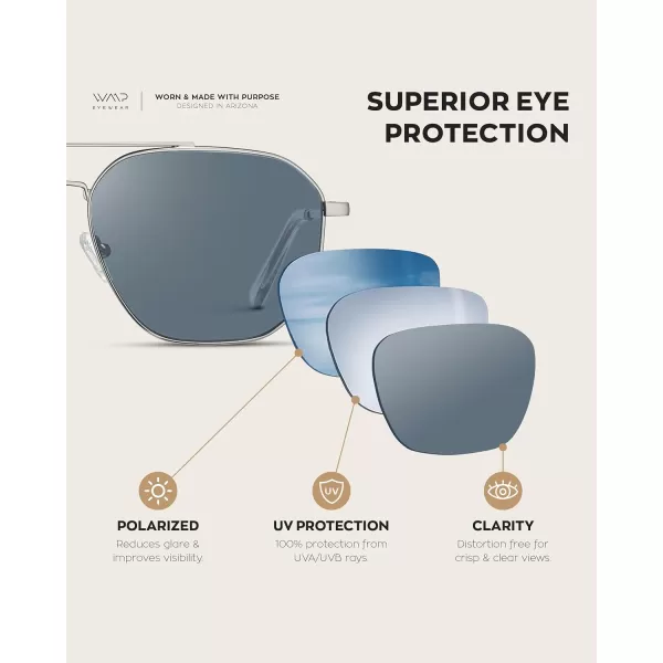 WearMe Pro Premium Quality Aviator Sunglasses for Men  Lightweight Durable Design with UV ProtectionSilver Frame  Blue Lens