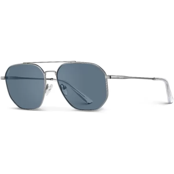 WearMe Pro Premium Quality Aviator Sunglasses for Men  Lightweight Durable Design with UV ProtectionSilver Frame  Blue Lens