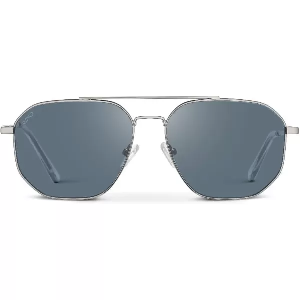 WearMe Pro Premium Quality Aviator Sunglasses for Men  Lightweight Durable Design with UV ProtectionSilver Frame  Blue Lens