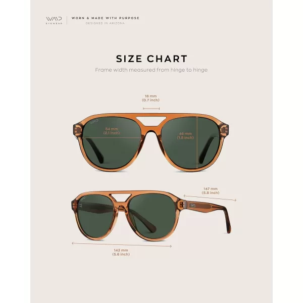 WearMe Pro Rounded Retro Aviator Sunglasses for Men and Women  Polarized Lenses Double Bridge DesignCrystal Copper Frame  Smoke Green Lens