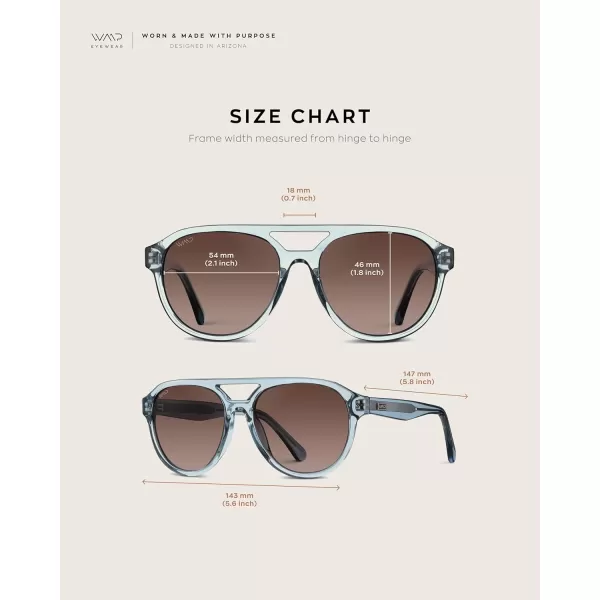 WearMe Pro Rounded Retro Aviator Sunglasses for Men and Women  Polarized Lenses Double Bridge DesignDenim Blue Frame  Brown Gradient Lens