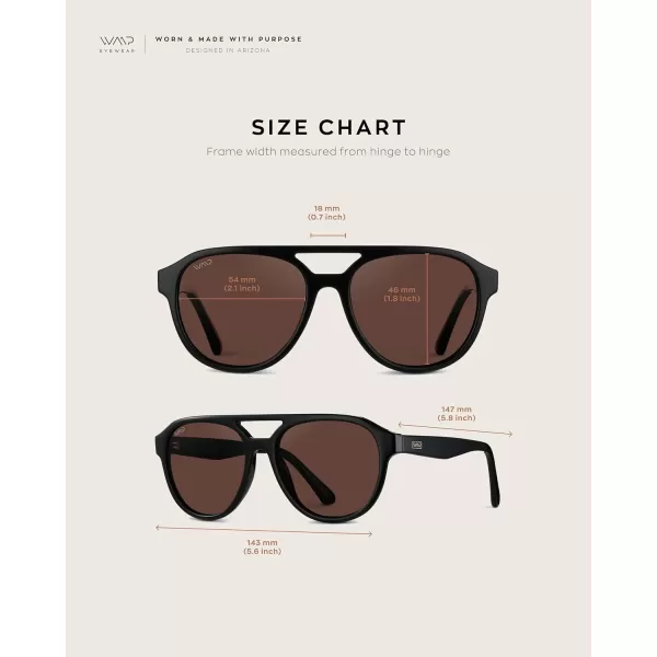 WearMe Pro Rounded Retro Aviator Sunglasses for Men and Women  Polarized Lenses Double Bridge DesignGlossy Black Frame  Brown Lens