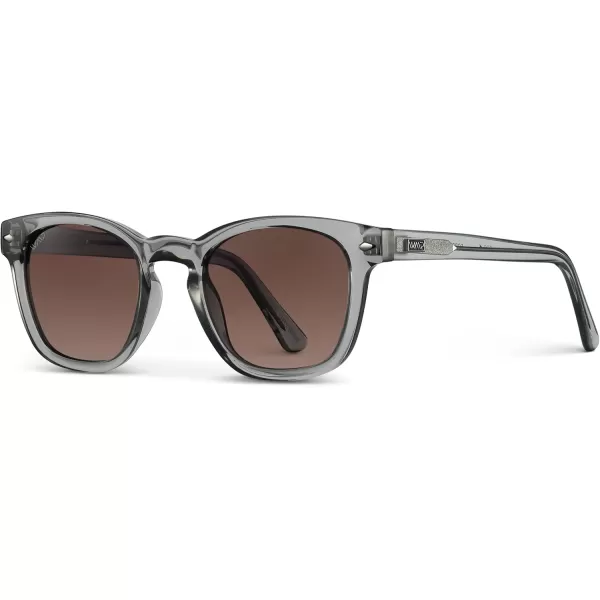 WearMe Pro Square Polarized Sunglasses for MenCrystal Grey  Brown Gradient Lens