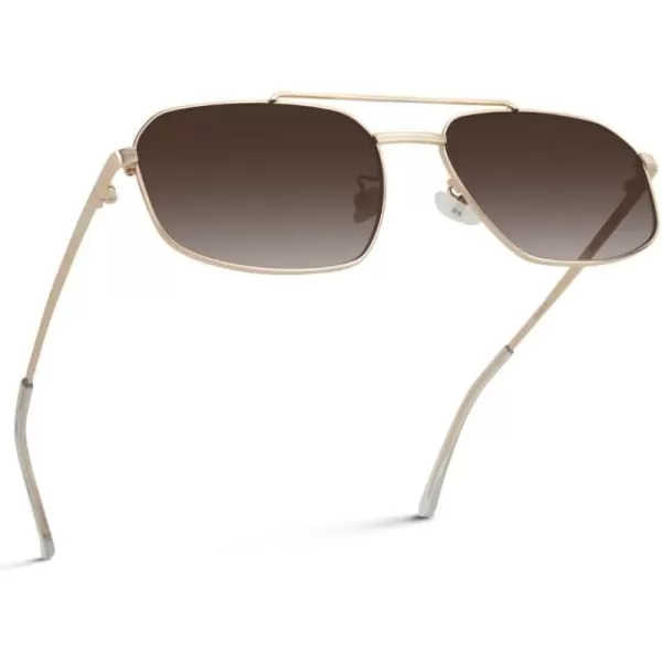 WearMe Pro Aviator Sunglasses for WomenGold  Brown Gradient Lens