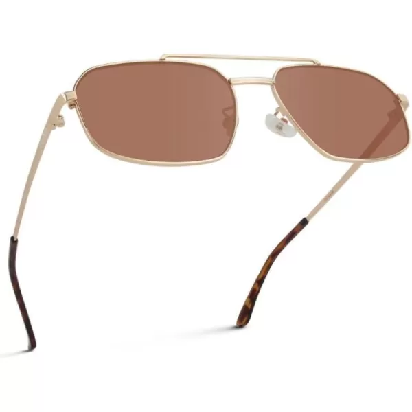 WearMe Pro Aviator Sunglasses for WomenGold  Coral Lens